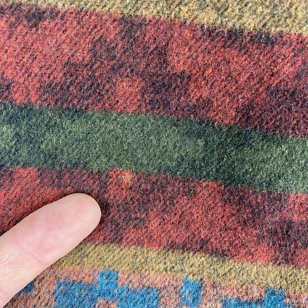 Vtg Field Gear Skirt Women 14 Green Wrap Blanket Wool Blend Southwest Earth Tone